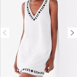 UO Valencia Embroidered Shift Dress